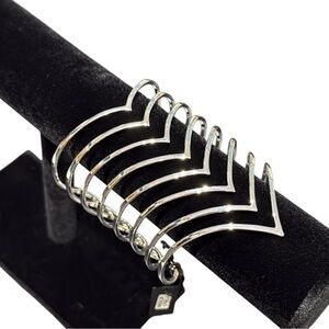 nOir Colleen Chevron Cuff Bracelet silver NWT